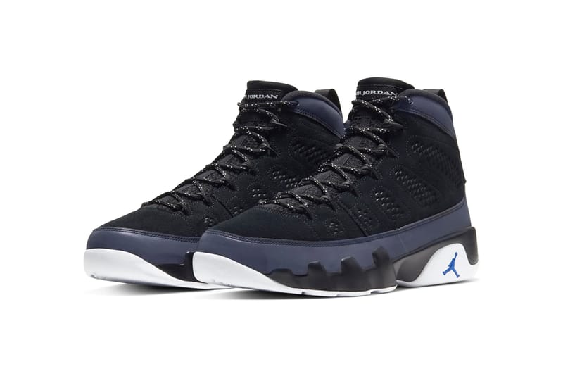 Jordan 9 black and on sale blue