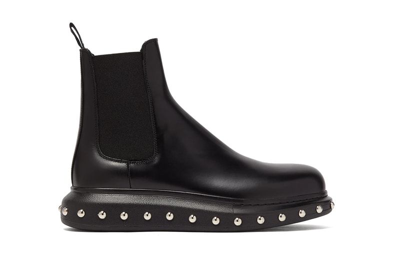 Alexander McQueen Studded Leather Chelsea Boots Release | Hypebeast