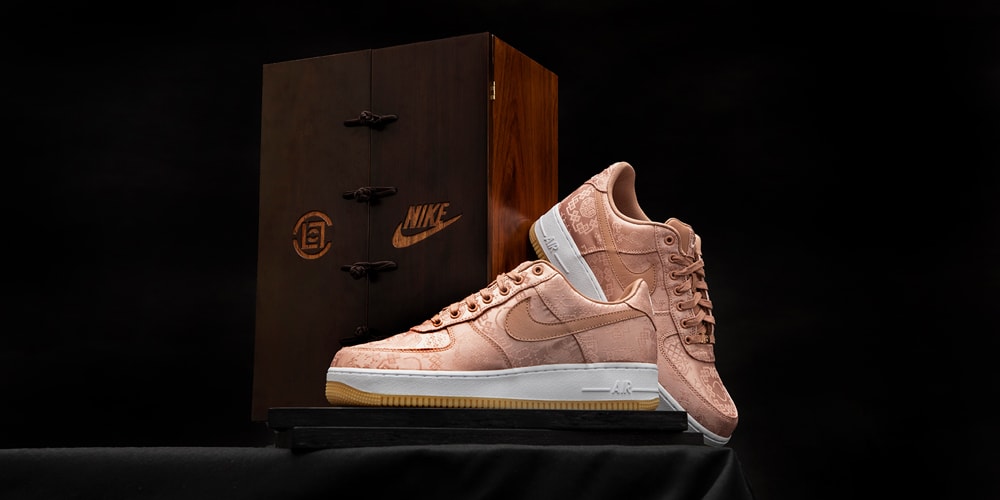 CLOT x Nike Rose Gold Silk Royale Tracksuit Release | Hypebeast