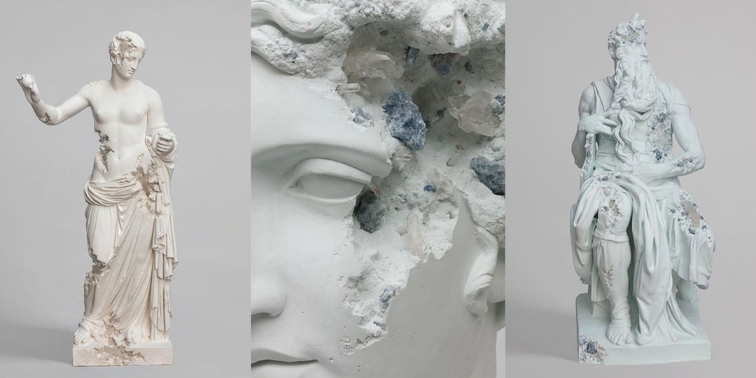 Дэниел Аршам переосмысливает культовые бюсты в новых крупномасштабных эродированных скульптурах