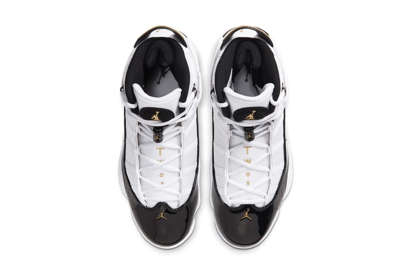 Jordan 6 discount rings black gold