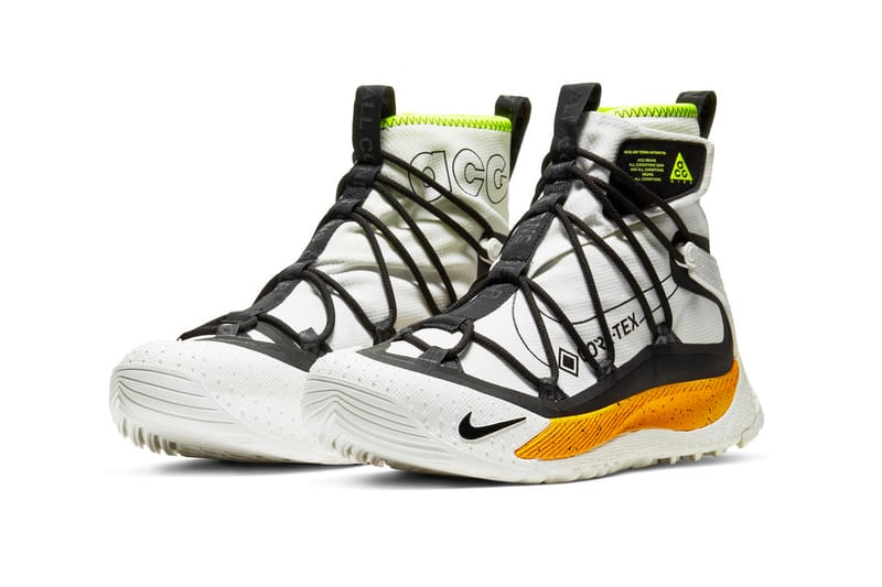 nike acg boots black and yellow