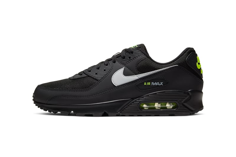 Nike air max 90 black hot sale and green