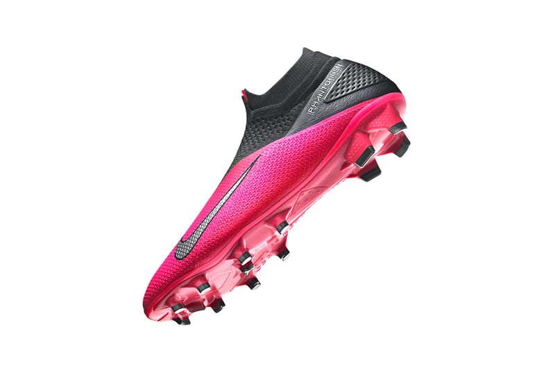 Pink and best sale black nike boots