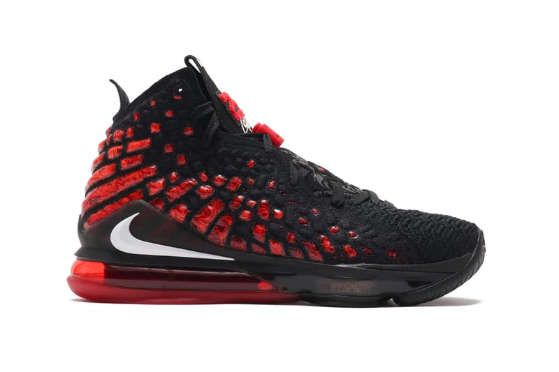 nike lebron 17 black red