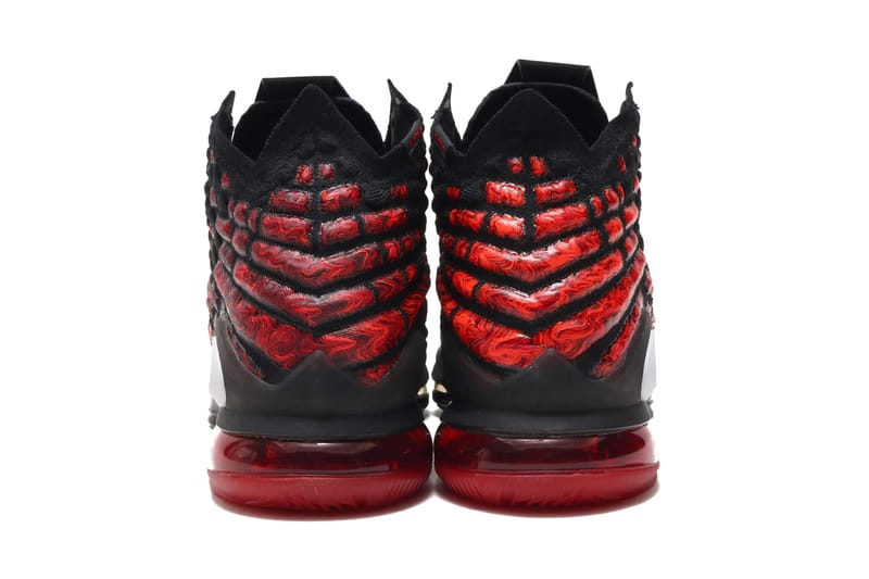 Lebron 17 hotsell black and red