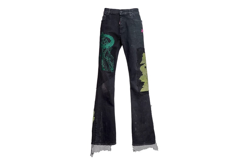 Off-White Flared Fishnet Detail Jeans Release | Hypebeast