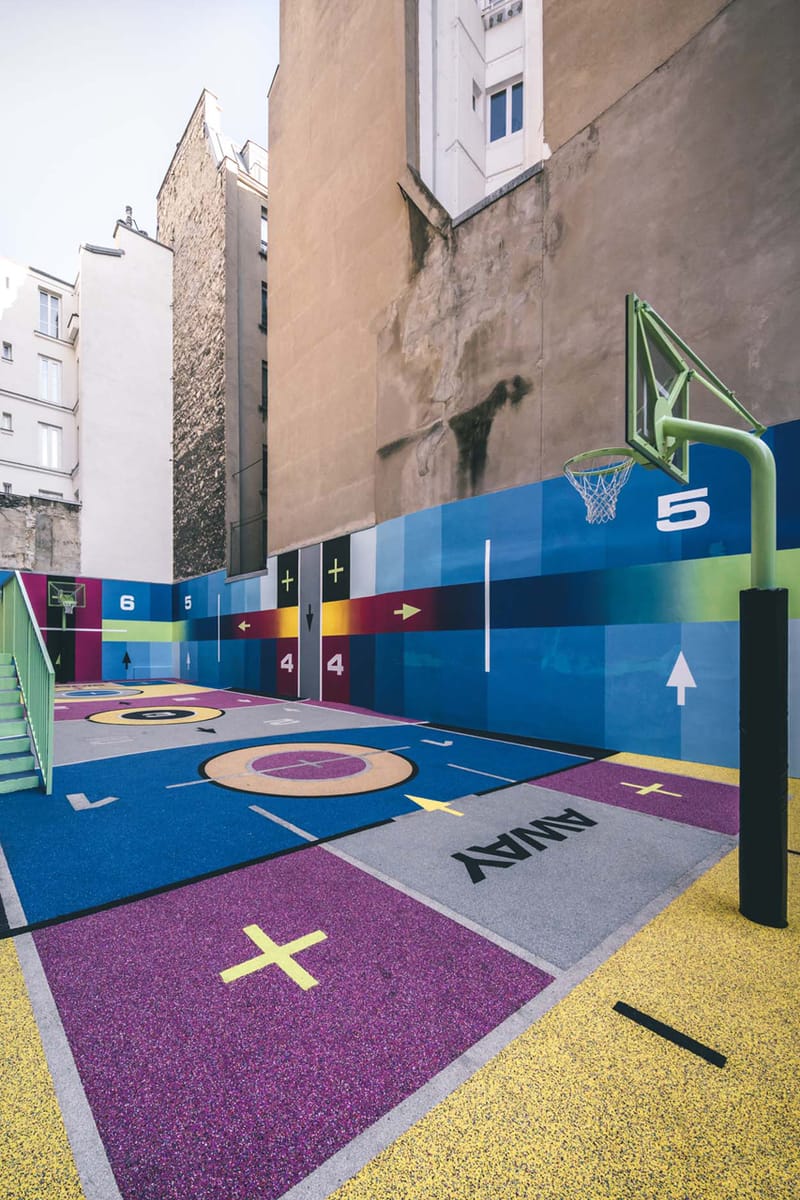 Pigalle Nike Debut Pastel Basketball Court in Paris Hypebeast