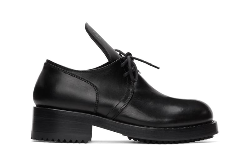 Raf Simons Black Laced Up Low Derby Shoe | Hypebeast