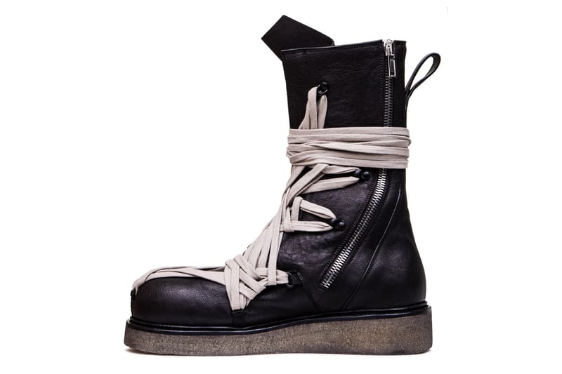 Rick Owens' Tecuatl Army Boots Get Mega Lacing Treatment | Hypebeast