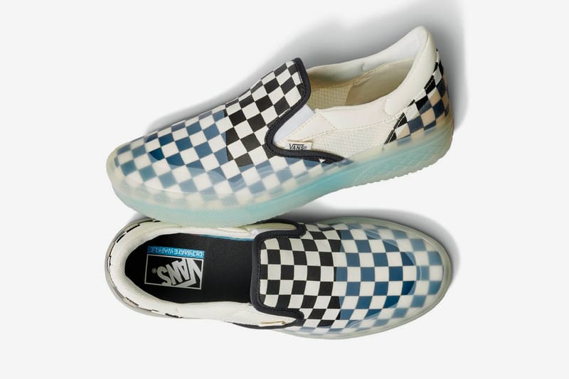 Vans slip outlet on checkerboard japan