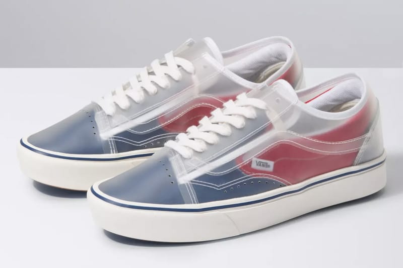 Vans checkerboard red and on sale blue