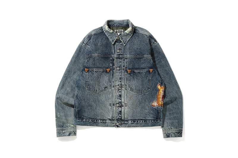 Bape best sale denim jacket