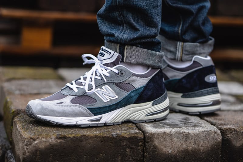 New Balance 991 Made in UK Grey Blue Release Hypebeast