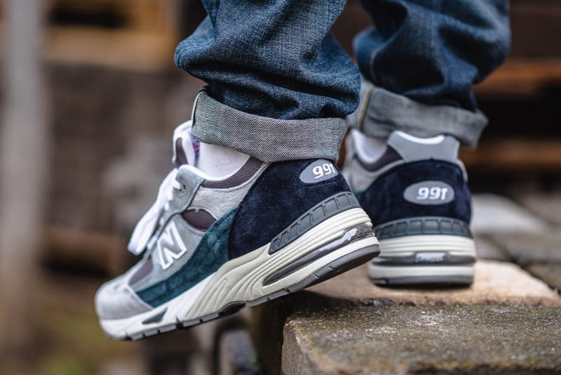 New Balance 991 Made in UK Grey/Blue Release | Hypebeast