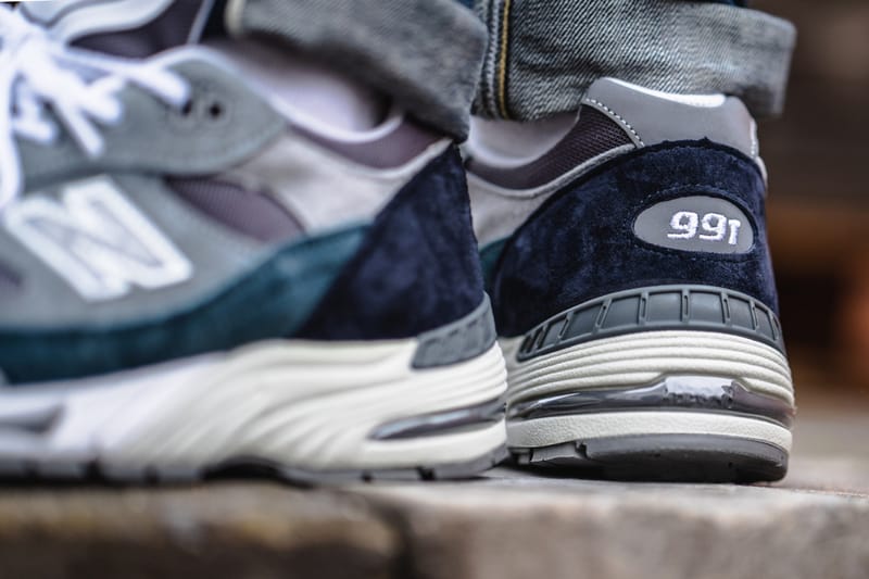 New Balance 991 Made in UK Grey/Blue Release | Hypebeast