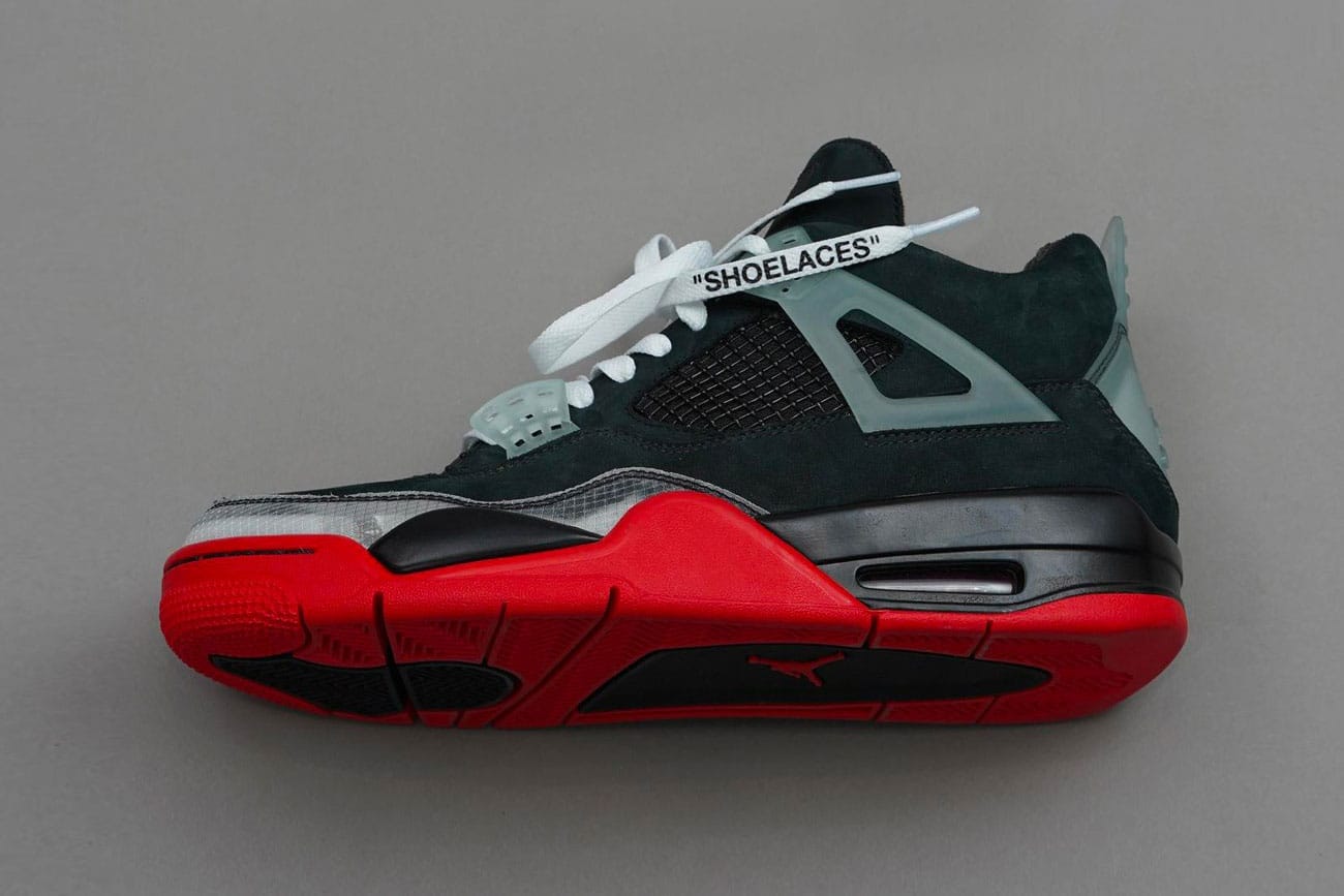 Off-White™ x Air Jordan 4 Collab Sneaker On-Feet | HYPEBEAST
