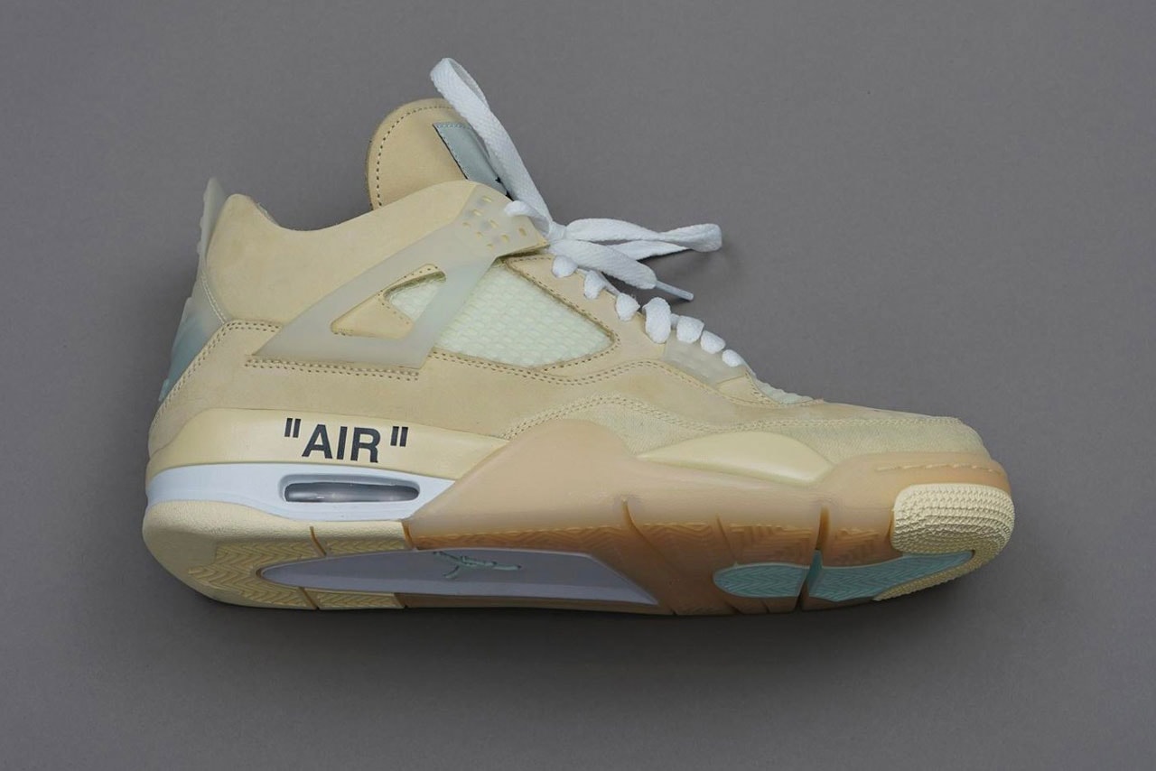 Off-White™ x Air Jordan 4 Collab Sneaker On-Feet | HYPEBEAST