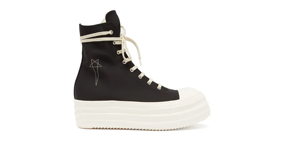 Rick Owens Double Bumper Canvas High-Top Ramones | Hypebeast