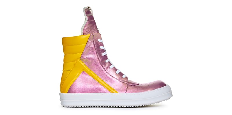 靴 RICK OWENS geobasket Rick Owens Geobasket high-top Leather Sneakers | Black