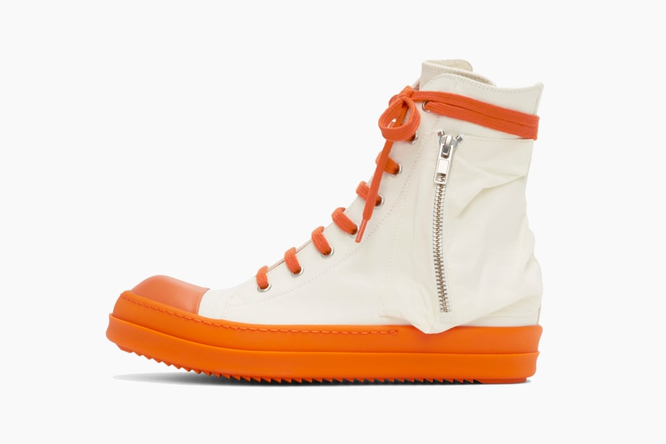 Rick Owens DRKSHDW Bauhaus Sneaker White/Orange | Drops | Hypebeast