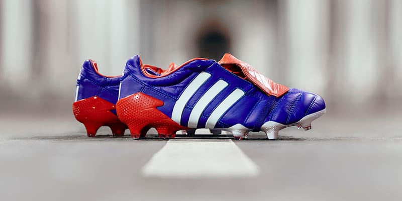 Adidas blue and shop red football boots