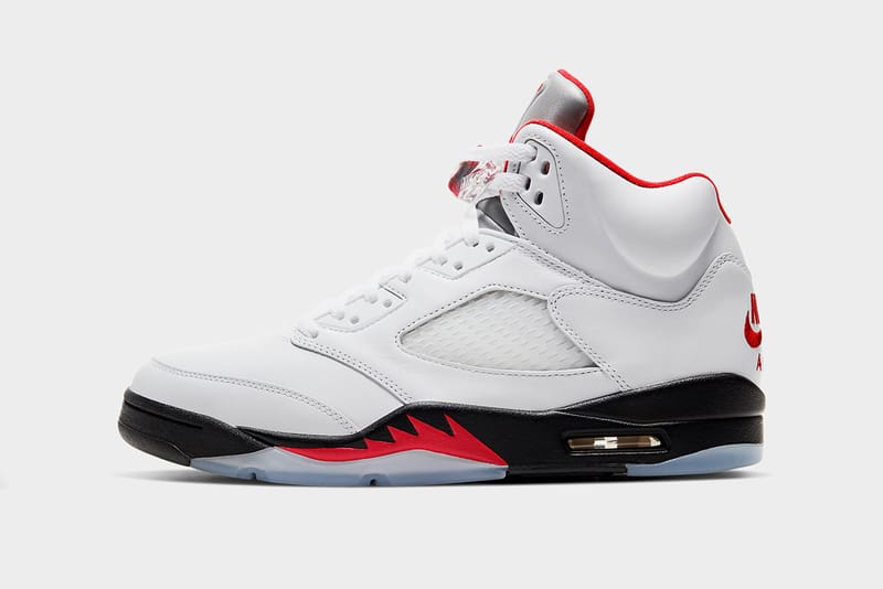 All red 5 jordans release date sale