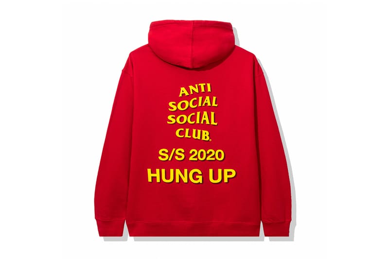 Red anti social social best sale club hoodie