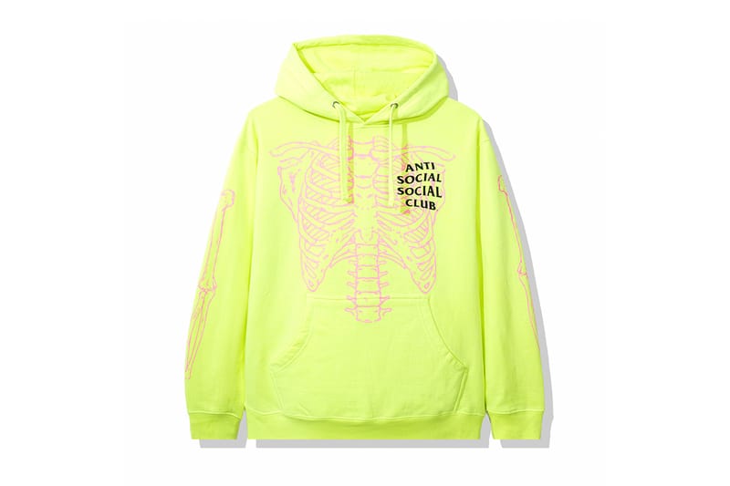 Anti social social club yellow hoodie deals