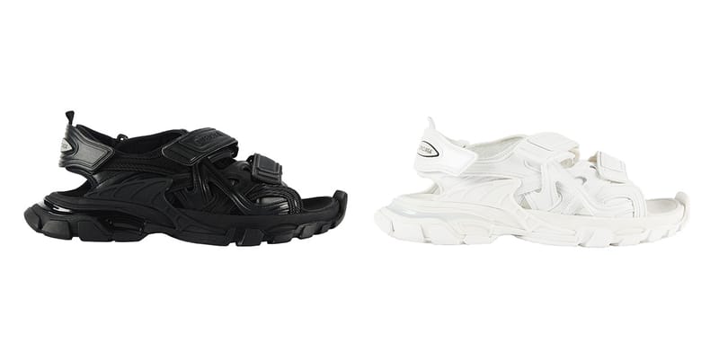 Balenciaga track sandals on feet hot sale