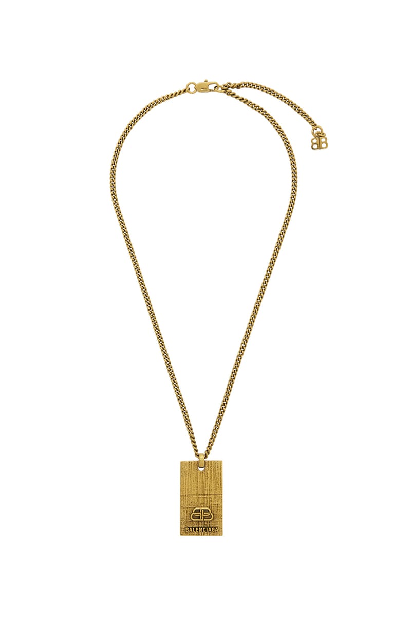 【特価！関税送料込】BALENCIAGA License BB Necklace Gold BB Icon necklace in gold - Balenciaga | Mytheresa