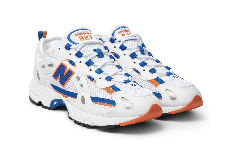 New balance sale white blue orange