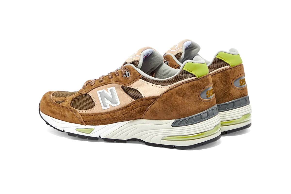 New Balance 991 Made in England Brown/Tan, Bright Blue and Green ...