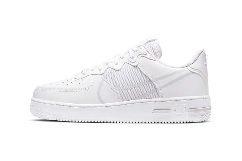 air force 1 react all white