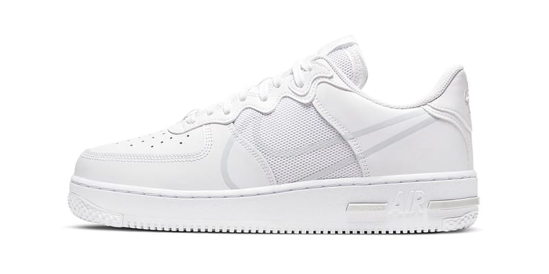 Nike air force 1 2024 react white pure platinum