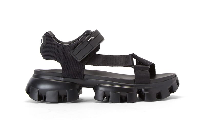 Black 2024 prada sandals