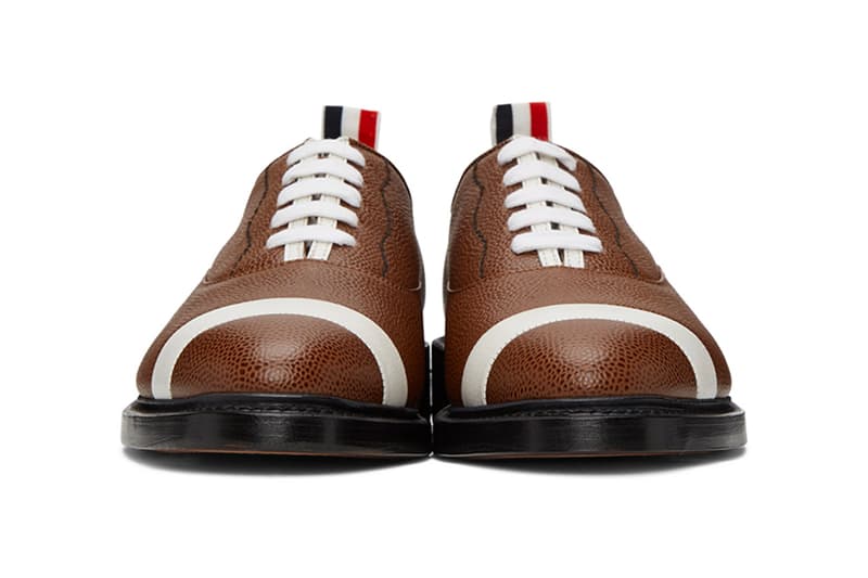Thom Browne Football Oxford and Yellow Flannel SlipOn Release HYPEBEAST