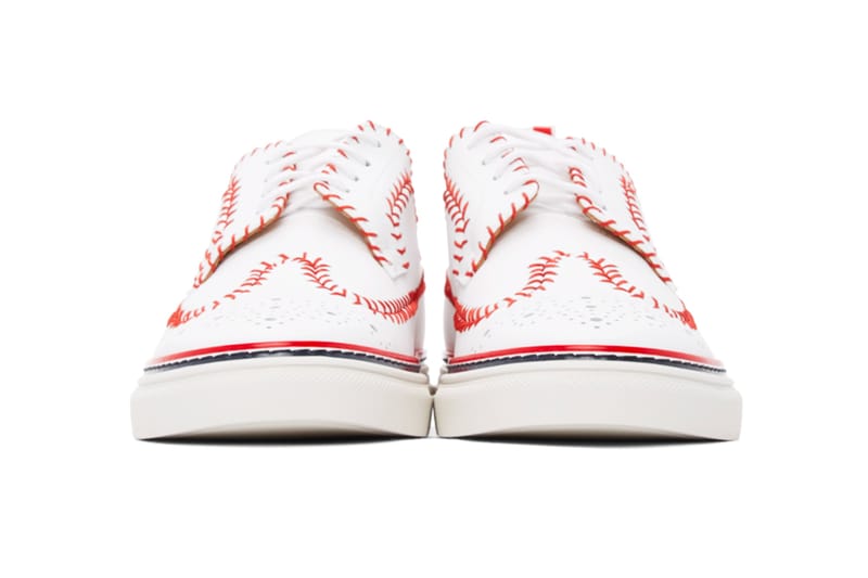 Thom Browne White Longwing Spectator Baseball Brogue