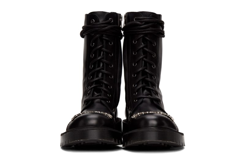 Vetements Gothic Logo Combat Boots Release Hypebeast