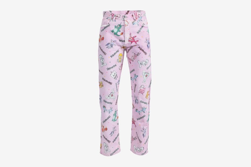 Vetements Pink Multicolored Comic Jeans Release | Hypebeast