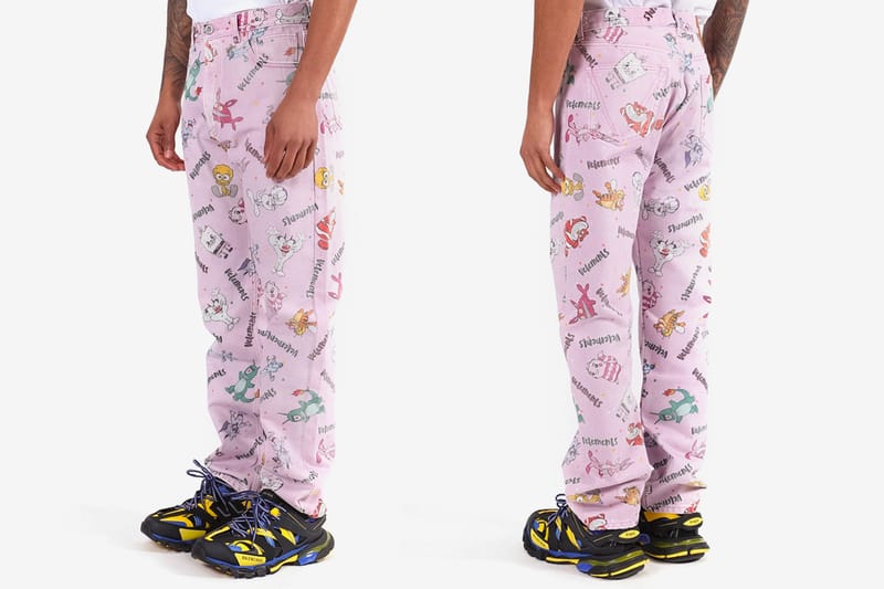 Vetements Pink Multicolored Comic Jeans Release Hypebeast