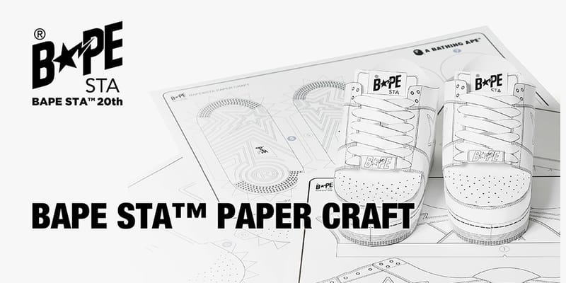 bape paper 参考用 A BATHING APE Launches Make-Your-Own BAPESTA Kit | Hypebeast