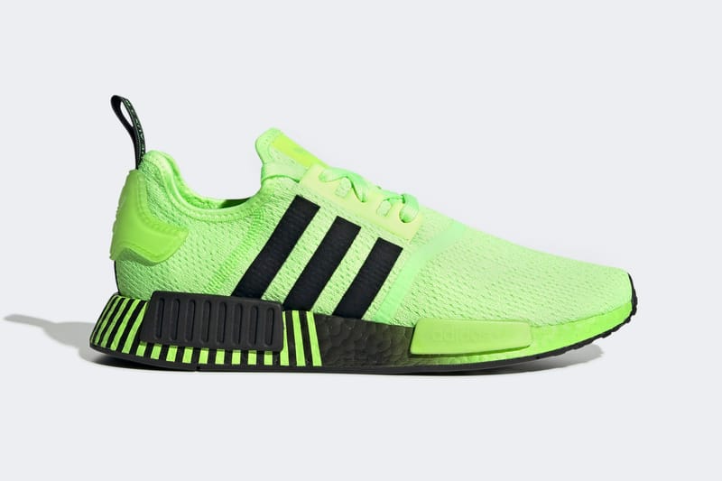 Black and neon green adidas shoes sale