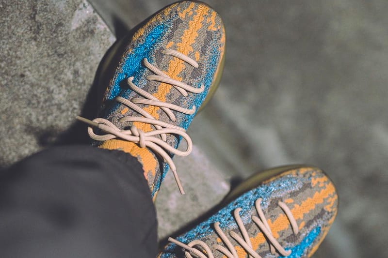 Yeezy boost 380 blue oat store on feet