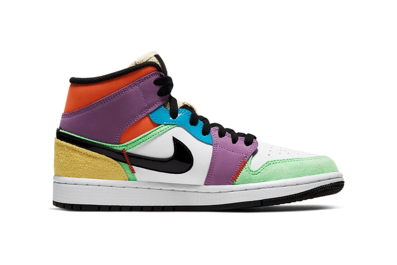 Jordan aj clearance 1 mid multicolor