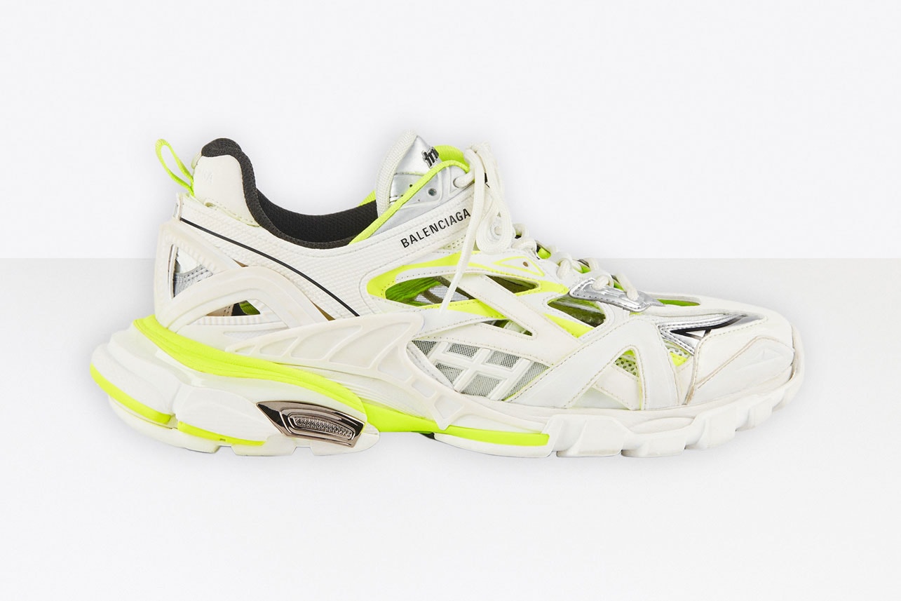 Balenciaga Track.2 in White and Fluo Yellow | Hypebeast