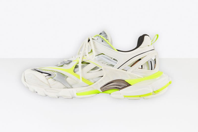 Balenciaga Track.2 in White and Fluo Yellow | Hypebeast
