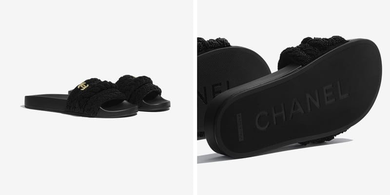 Chanel on sale vinyl slides