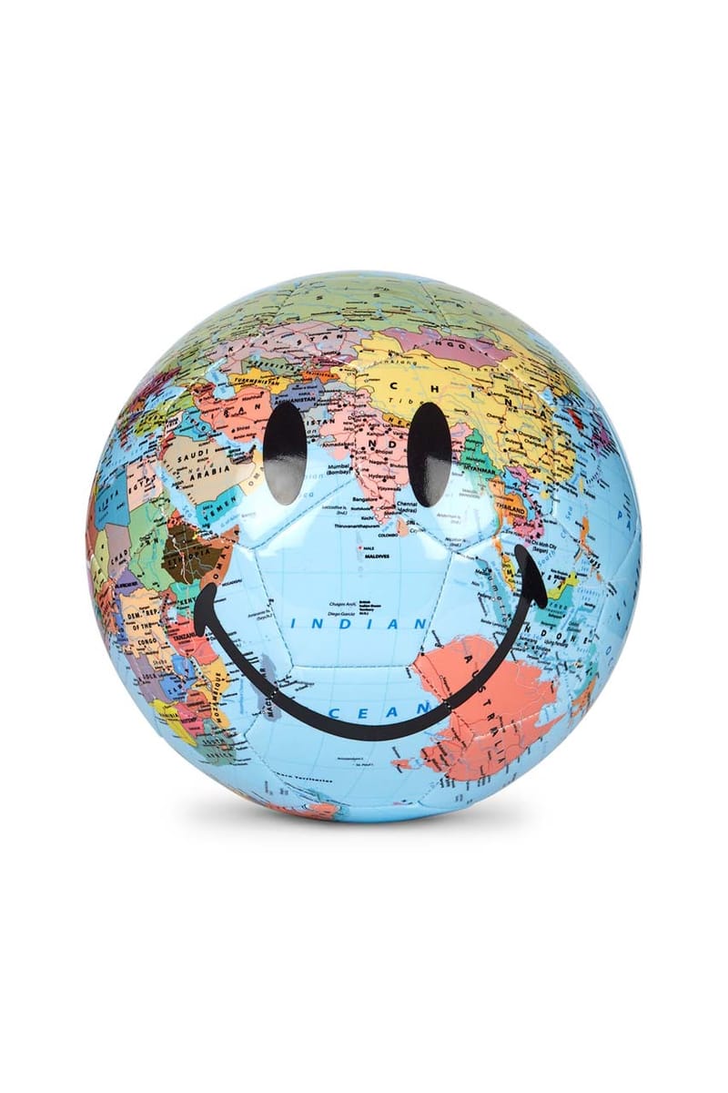 Chinatown Market X Smiley Globe-Print Soccer Ball | Hypebeast