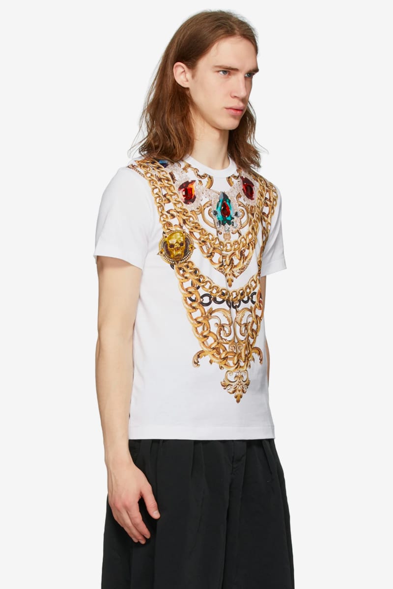 COMME des GAR ONS HOMME PLUS Chain Print T Shirt Release Hypebeast